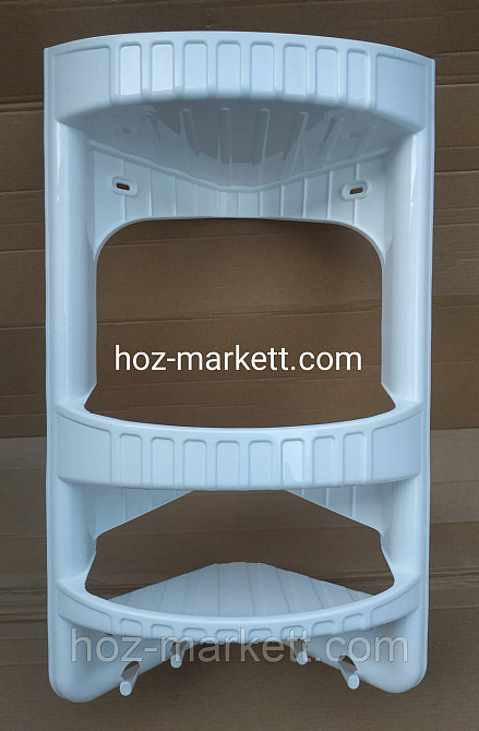 Полиця у ванну кутова пластикова біла 28 х 17.5 х 45 см Харків - фото 10