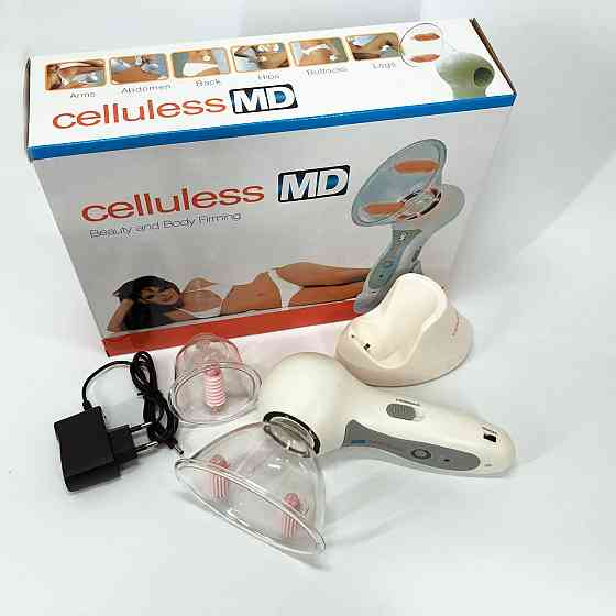 Массажер вакуумный антицеллюлитный Celluless MD NEW вакуумно-роликовый эффективный массажер Целлюлес EV-84 Львов