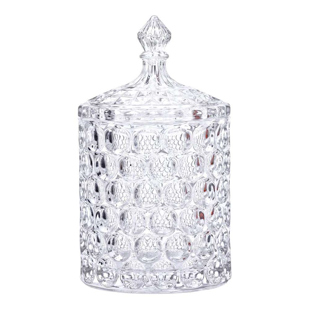 Цукерниця з кришкою Ø7.5 см ваза цукорниця кругла скляна HP-4-103 Коломия - фото 4