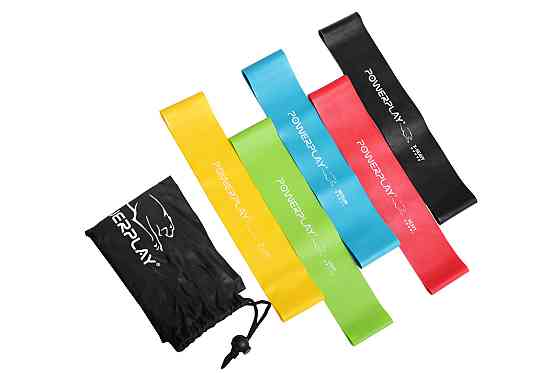 Резинки для фітнесу PowerPlay 4113 Mini Power Band Set набір із 5 шт. (від 1 до 20 кг) Кам'янське