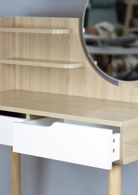 Туалетний столик Jumi Scandi з шухлядами, світлий бук Київ - фото 4