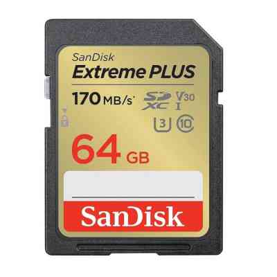Карта пам'яті SanDisk 64GB SD class 10 UHS-I Extreme PLUS (SDSDXW2-064G-GNCIN) Вінниця