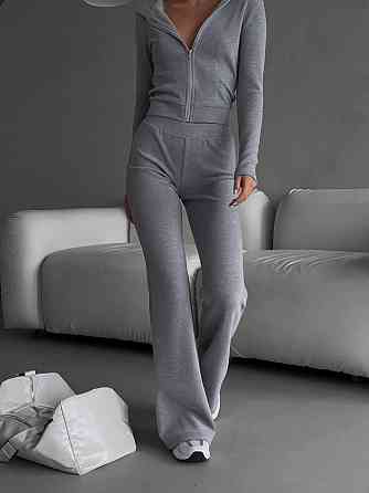 Стильний жіночий костюм з еластичного трикотажу двонитка. Меланж, 42/44 Одеса