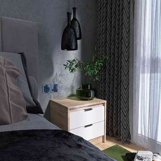 Тумба приліжкова Еверест Сіті-450 45,2х38х44,2 см Дуб сонома/Білий (DTM-071090) Львів