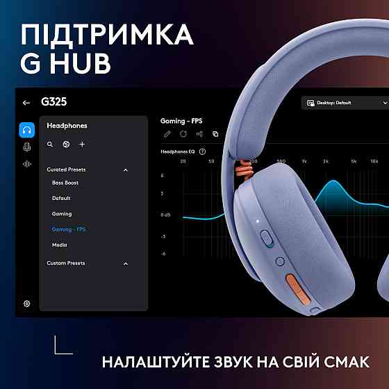Гарнітура Logitech G325 Lightspeed Lilac (920-001538) ( 11017 ) Харків