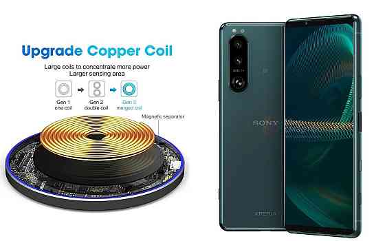Бездротовий зарядний пристрій Copper до 30W для OnePlus Ace 6, USB-C, LED Київ