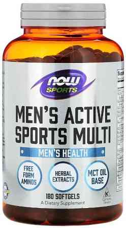 Мультивітаміни для чоловіків Now Foods Men's Active Multi 180 гелевих капсул Київ