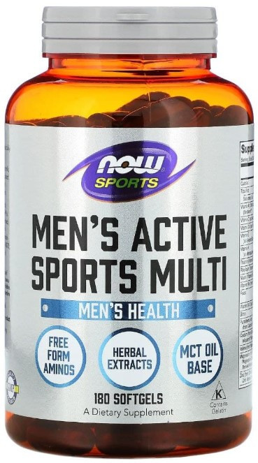 Мультивітаміни для чоловіків Now Foods Men's Active Multi 180 гелевих капсул Київ - фото 1