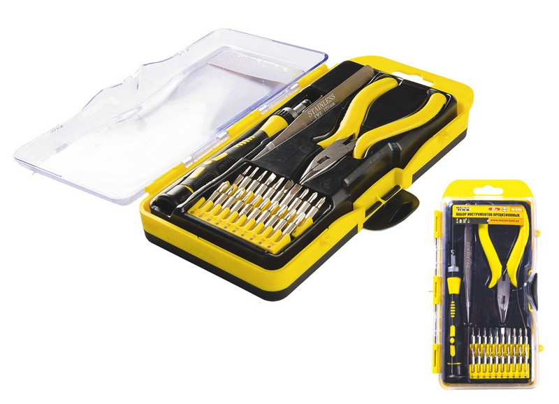 MASTERTOOL Насадки викруткові прецинзійні MASTERTOOL та інструменти набір 23 шт 40-0166 Київ - фото 1