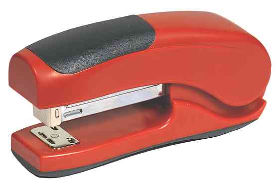 Степлер пластиковий №24/6-26/6 (25 арк.) "Norma" 55 мм. вертикальний червоний, 4047-01N, шт Київ