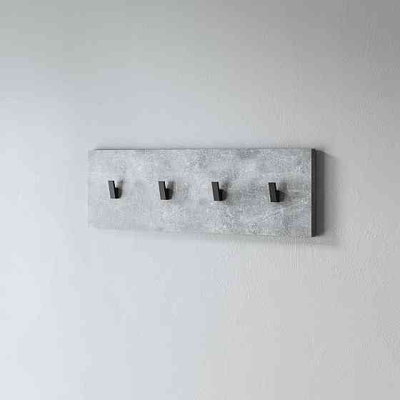 Вешалка настенная VAYS для одежды на 4 крючка M-47 Бетон Львов