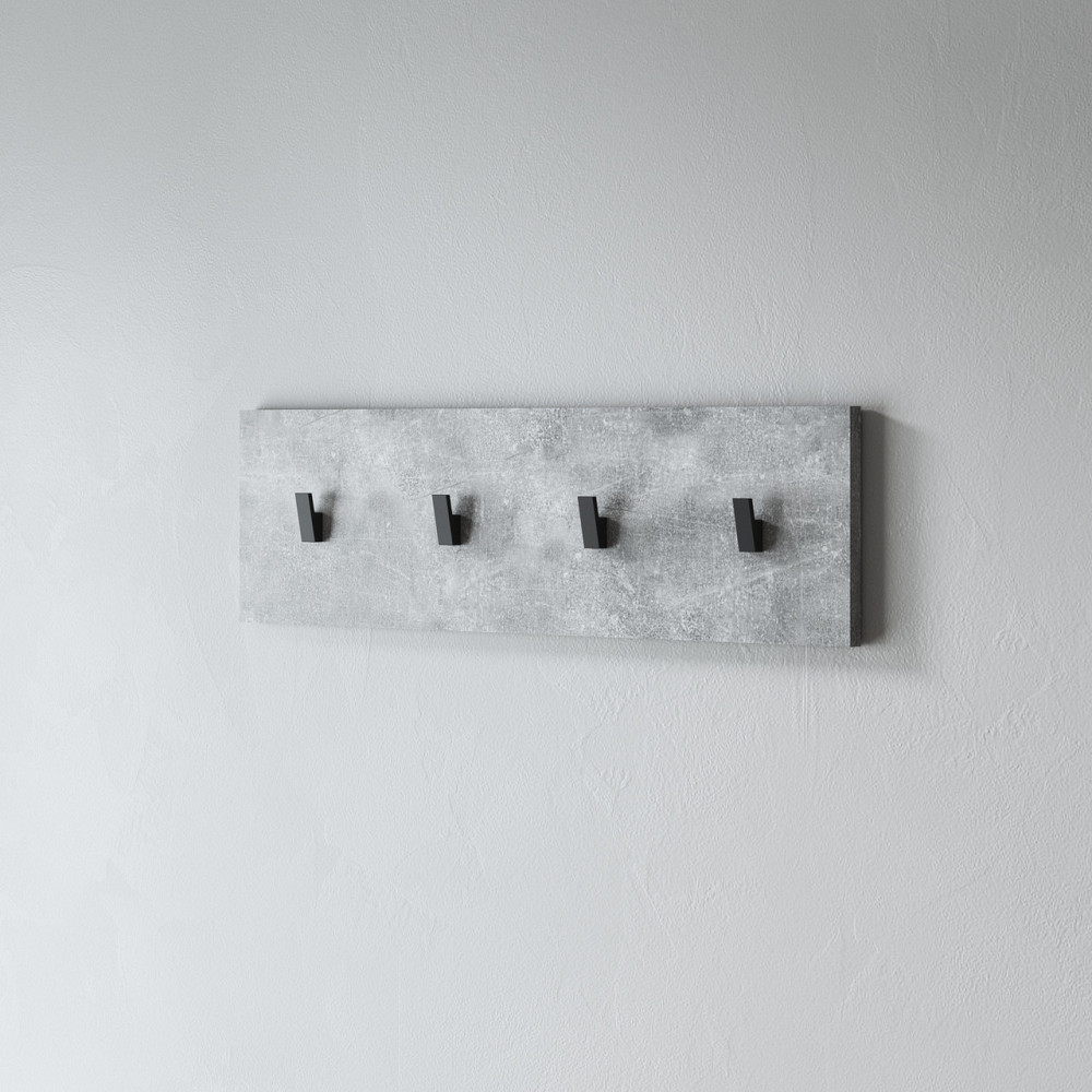 Вешалка настенная VAYS для одежды на 4 крючка M-47 Бетон Львов - изображение 1