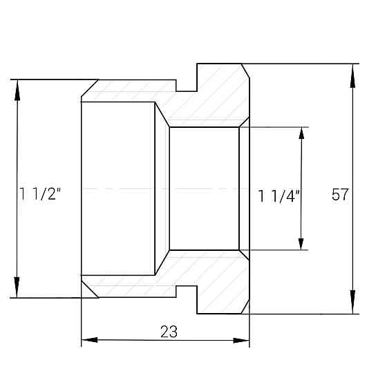 Футорка 1 1/2″х1 1/4″ЗВ нікельована NF763S OPTIMUM (000031503) Київ