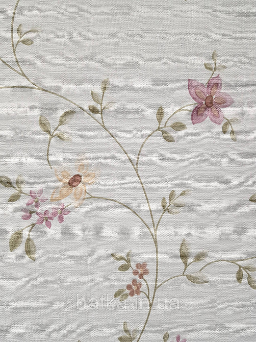 Шпалери вінілові на флізеліні A.S.Creation Maison charme 0.53x10 прованс квіти листя коричневі жовті Київ - фото 4