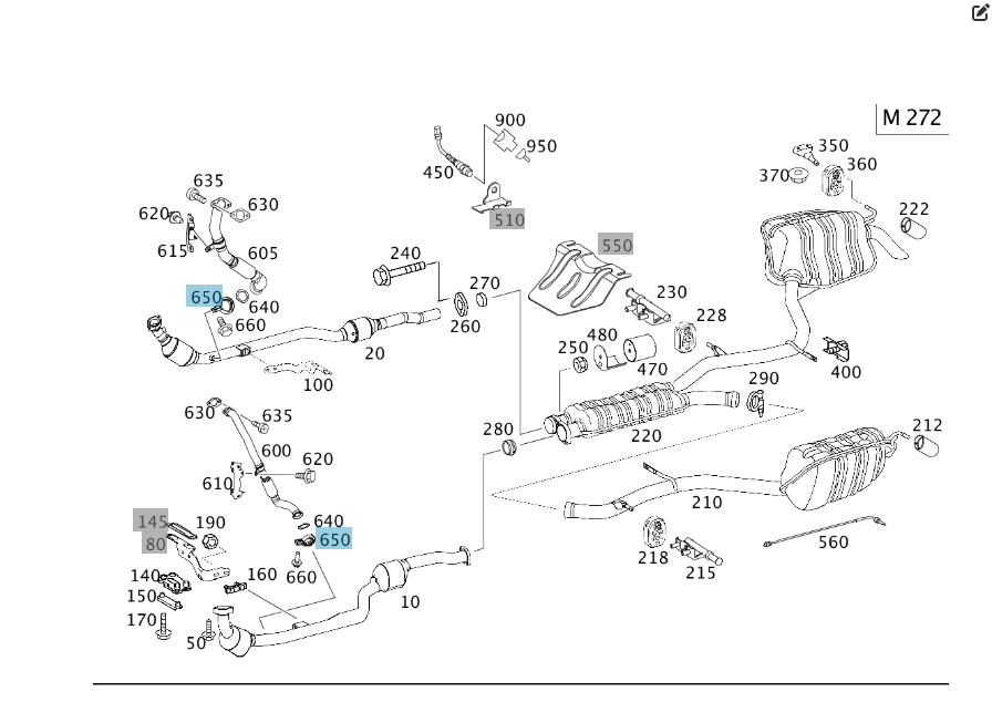 Mercedes-Benz  A6039951265 Хомут на трубопроводі рециркуляції ОГ CLS C219 E-class W211 OM612 M272 OM604 OM605 OM606 V-class W638 OM603 E-class S211 OM Одеса - фото 2