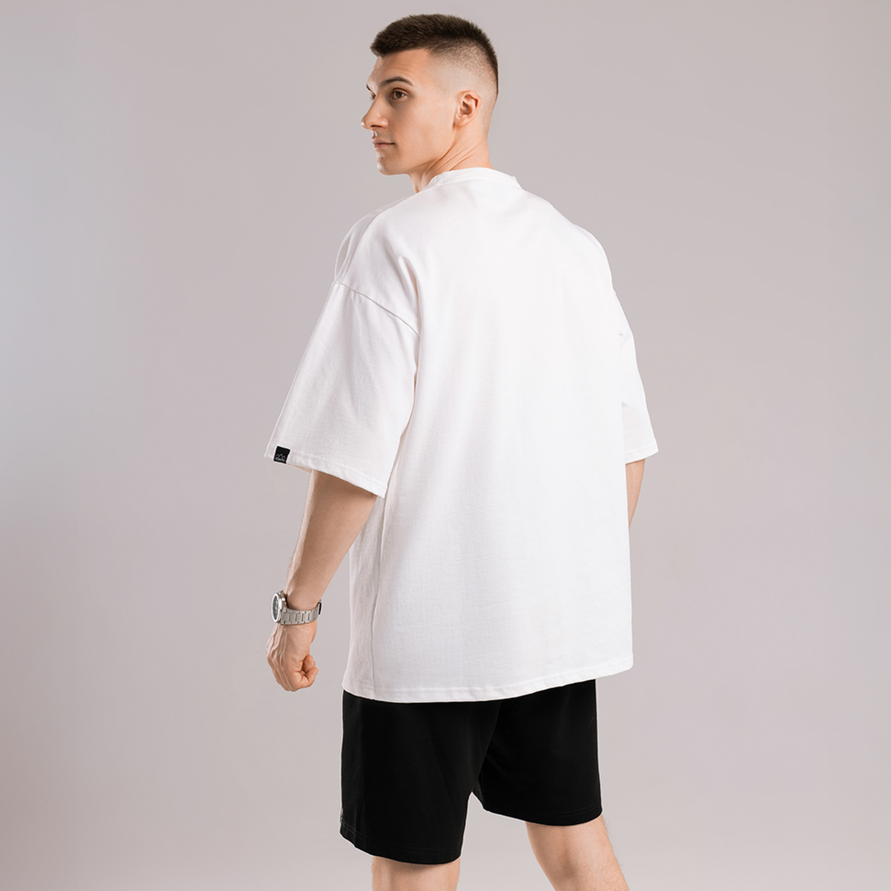 Молочна футболка. Футболка оверсайз чоловіча. Базова футболка Pobedov Nude Київ - фото 7