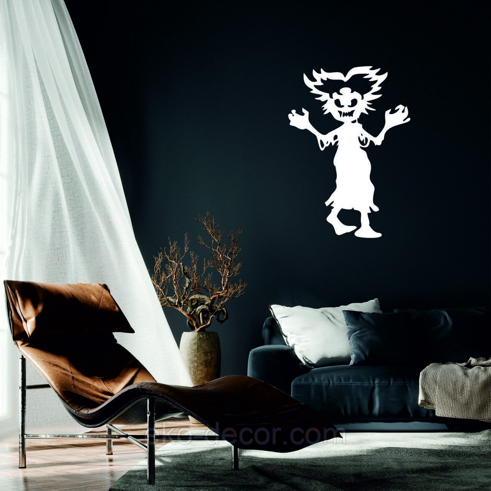 Декоративне настінне Панно «Сілует дітей. Гелловін», Декор на стіну 70*50 см, Білий Київ - фото 1