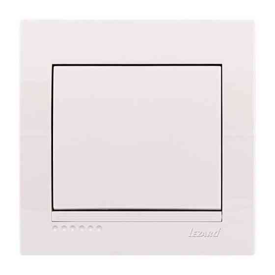 DERIY білий Вимикач внутрішній 1кл Лезард Житомир
