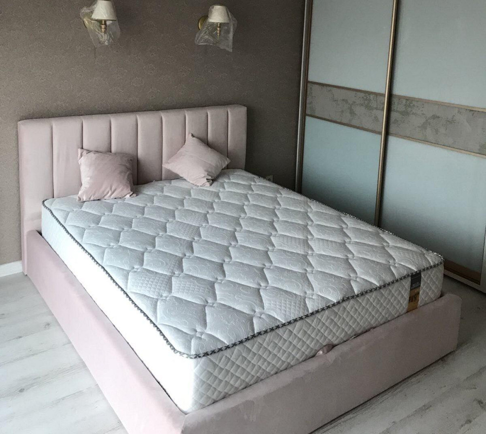 Кровать Двуспальная Arabela Premium 160 х 190 см Simple С дополнительной металлической цельносварной рамой Мокко Киев - изображение 1