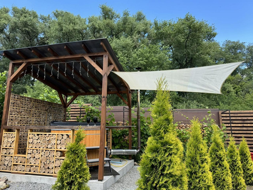 Тент навіс затінюючий прямокутний 3х4м сітка (Молочний) Вінниця - фото 5