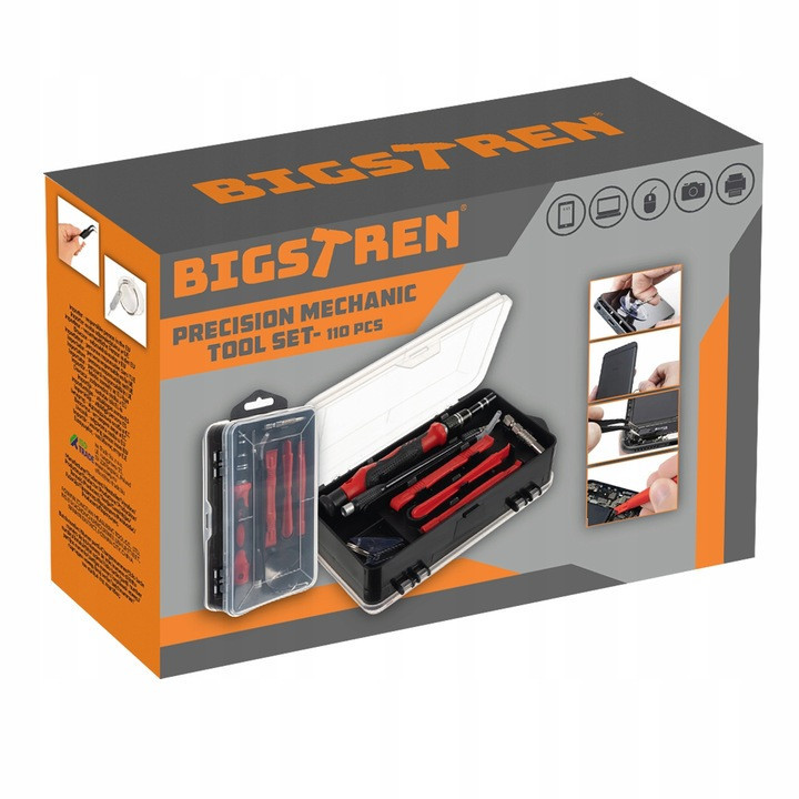 Набір прецизійних викруток з насадками 110 елементів у кейсі Bigstren (8645) Нововолинськ - фото 8