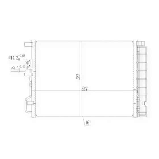 Радиатор Hyundai Tucson, Kia Sportage 16- кондиционера Мукачево