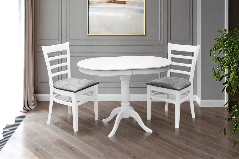 Стіл обідній Анжеліка ( 1000+300 )/680 білий Киев - изображение 2