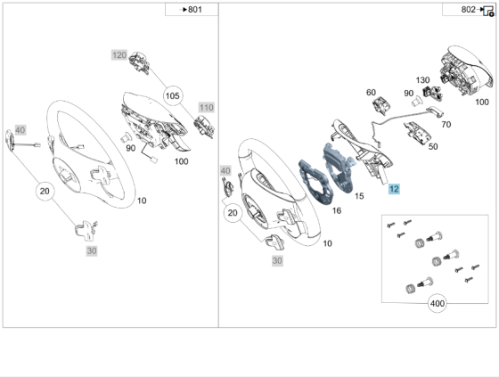 Mercedes-Benz  A0994640813 9107 Декоративна накладка рульового колеса C-Class W204 C-Class Estate S204 Одеса