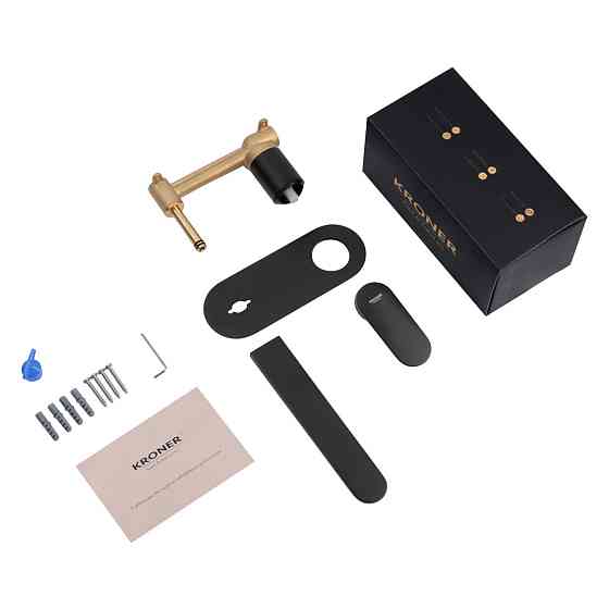 Смеситель для раковины настенный Kroner Element 211133B-3801 черный Киев