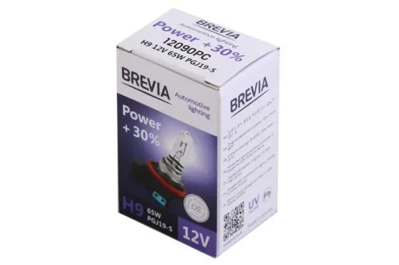 Лампа галогенная 12В  H9 Brevia 65 +30% Power Винница