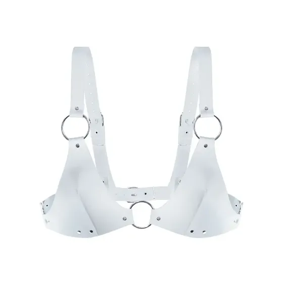 Ліф з натуральної шкіри Feral Feelings - Bikini Top White Львів