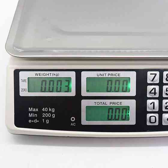 Торговые весы до 40кг, от сети и аккумулятора, AT-702 / Весы электронные / Настольные весы для торговли Киев