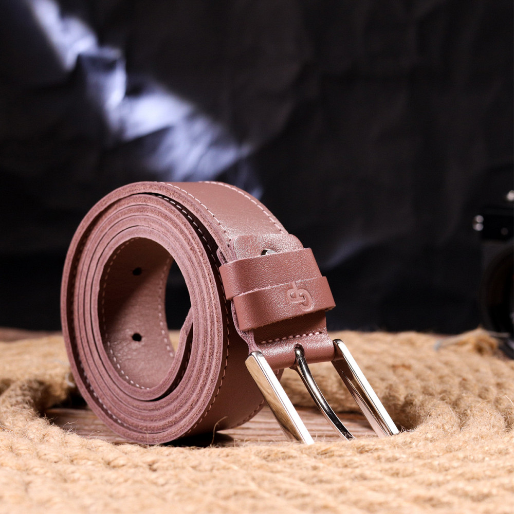 Цікавий жіночий ремінь із натуральної шкіри Grande Pelle 21459 Рожевий Київ - фото 8