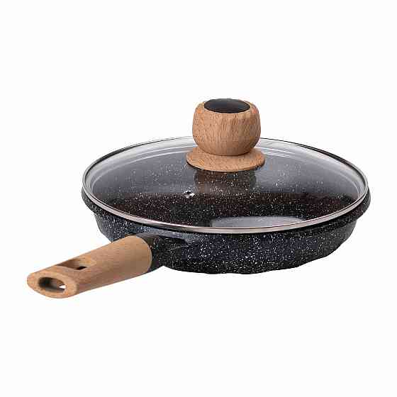 Чорна алюмінієва сковорода Ø 22 см з антипригарним покриттям Київ