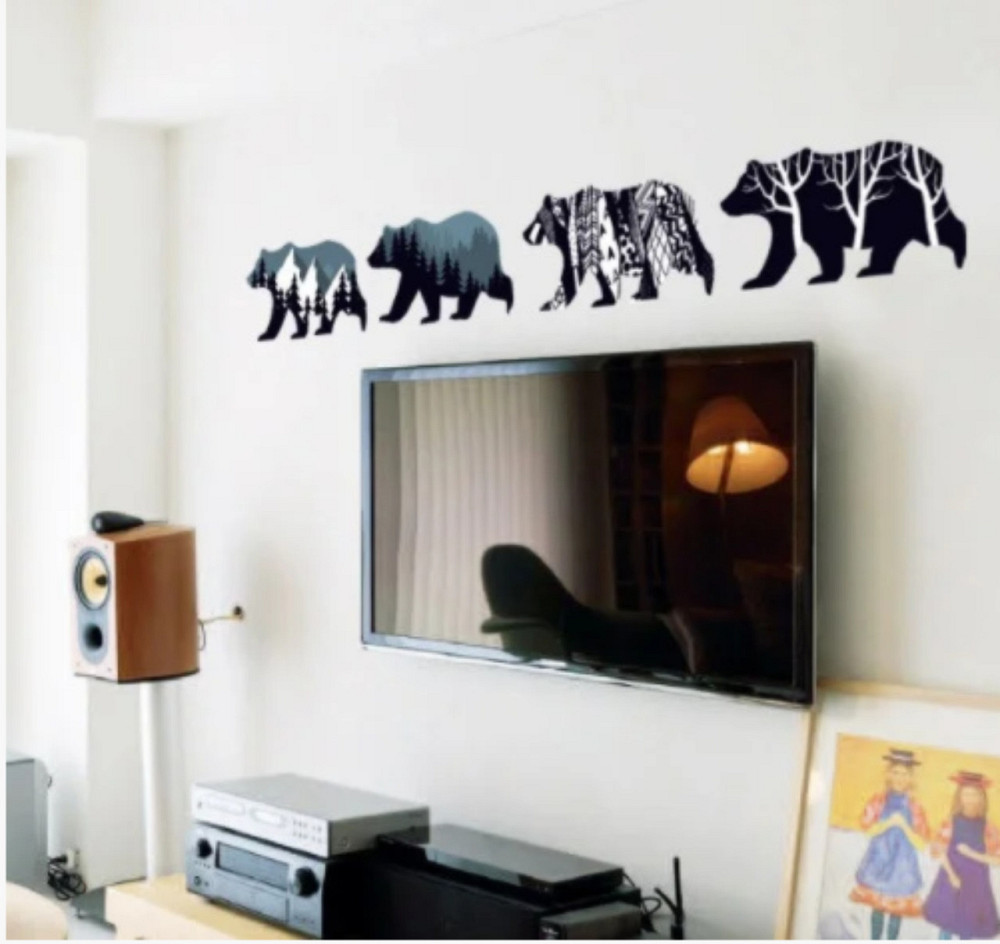 Декоративна наклейка на стіні ведмеді Київ - фото 7