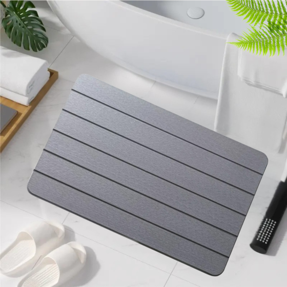 Набор для ванной комнаты и душа коврик для ног,подставка,накладка-коврик на раковину,цвет светло-серый Каменец-Подольский