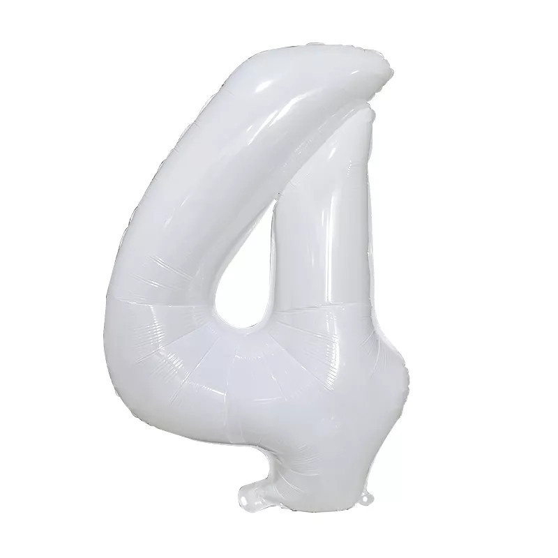 Шарик цифра 4 праздничная 32 дюйма белый Киев - изображение 1