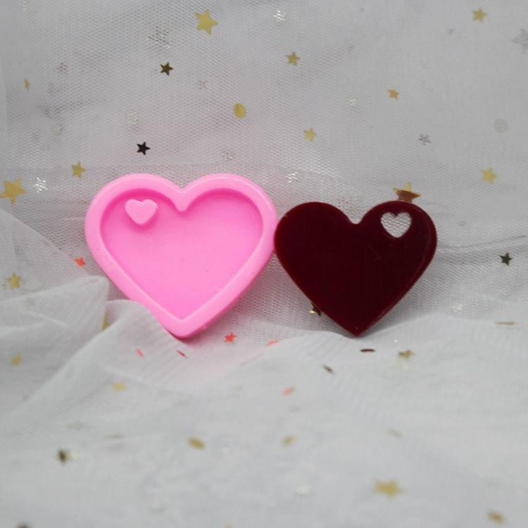 Молд силиконовый Сердце 44 на 30 мм розовый Киев - изображение 7