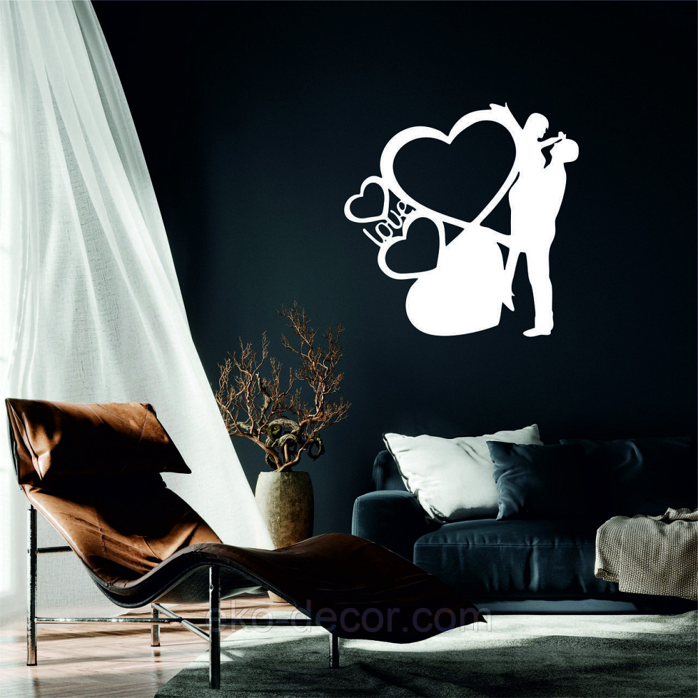 Декоративное настенное Панно «Любовь», Декор на стену 90*90 см, Белый Киев - изображение 4