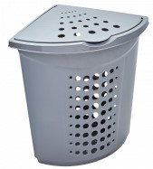 Кошик для білизни 45л кутовий сірий Алеана Житомир - фото 1