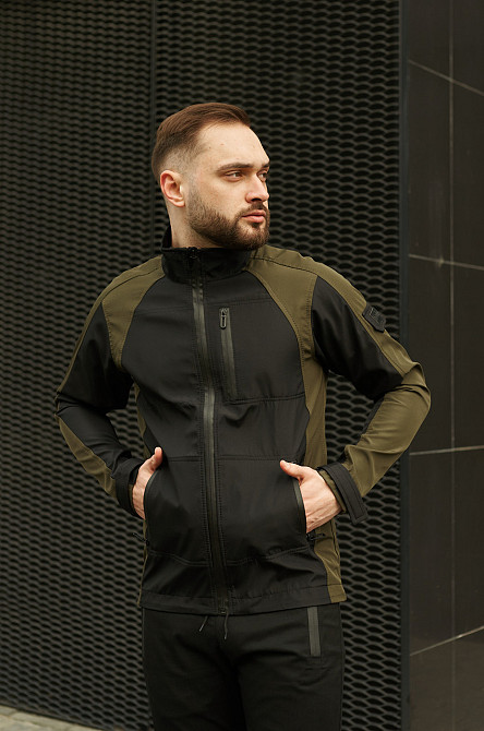Чоловіча куртка soft shell спортивна софтшел демісезонна softshell осінь весна 'iForce' хакі 2XL Одеса - фото 8