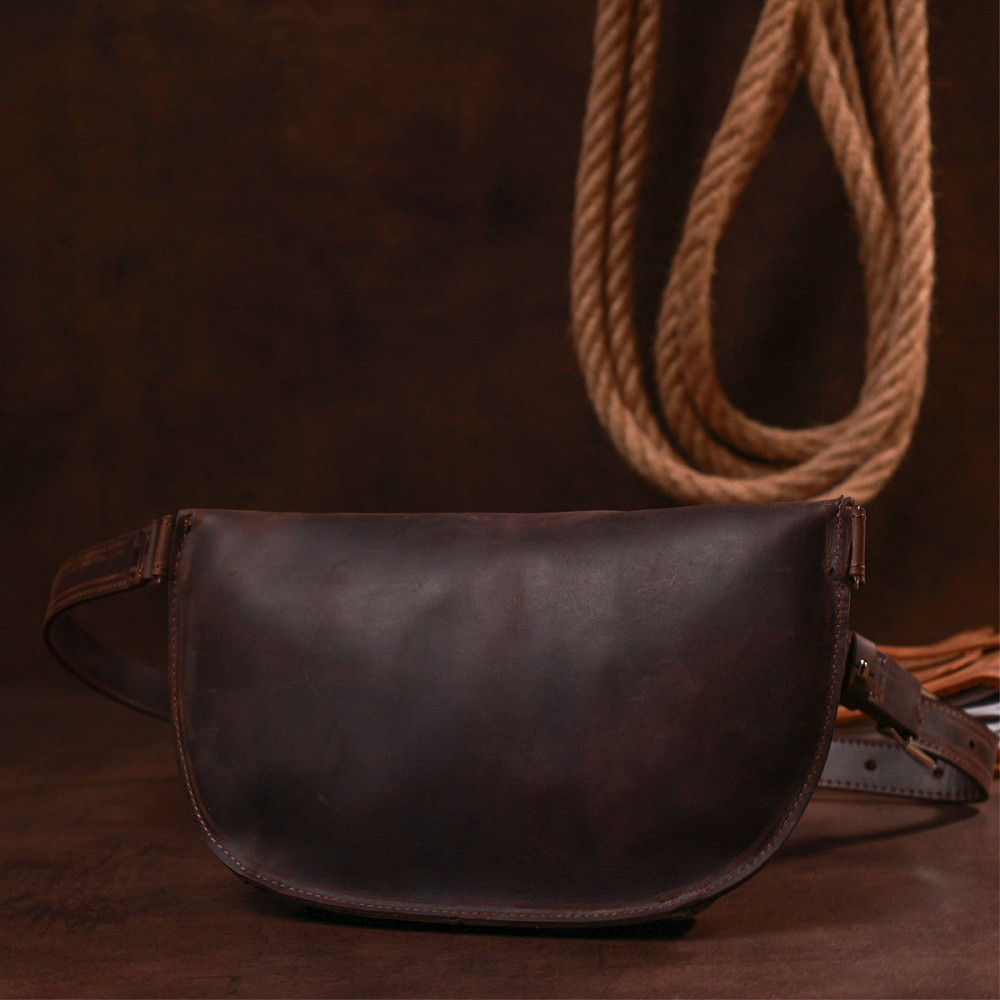 Матова жіноча бананка Shvigel 16395 Коричневий Київ - фото 8