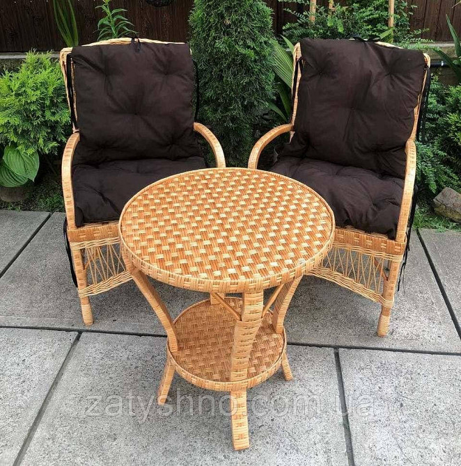Набор мебели плетеной с круглым столом Киев - изображение 4