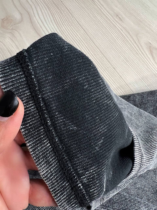 Платье женское MMC 240030 длинное майкой вареное тай-дай в рубчик, черный, one size Киев - изображение 16