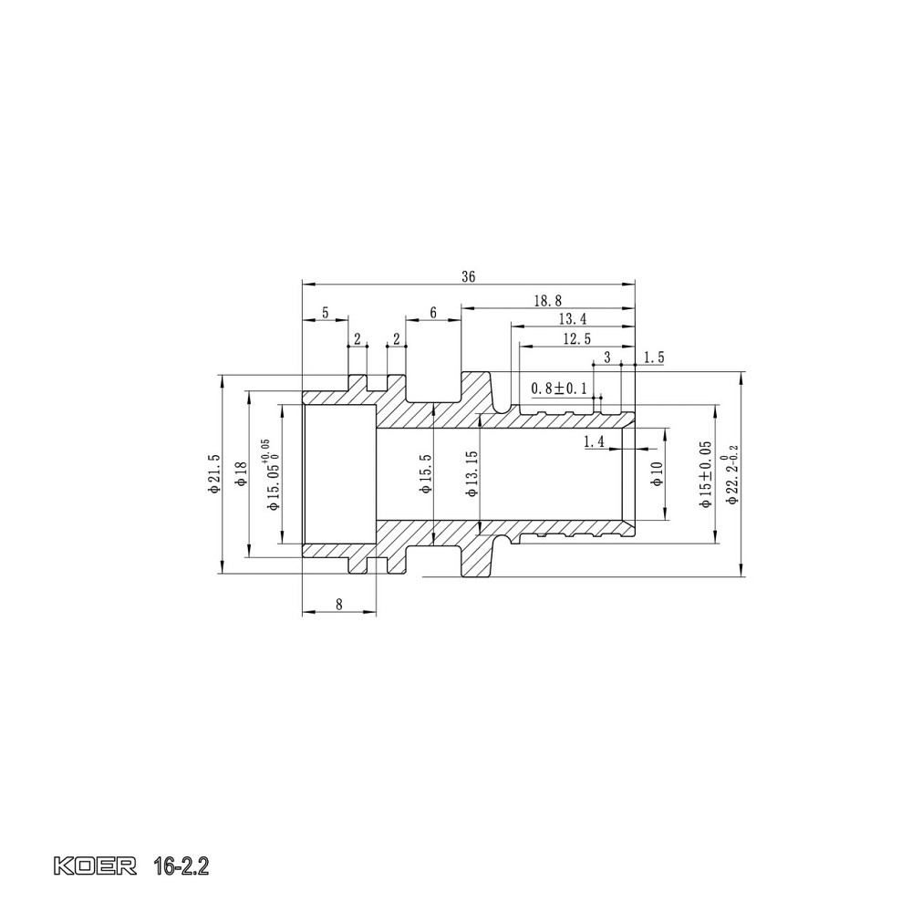 Трубка Г-подібна для приєднання радіатора Koer KA.D16-500 - 16(2.2mm) x 15-500mm (KR4904) Київ - фото 2