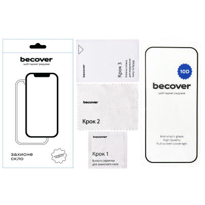 Стекло защитное BeCover Google Pixel 9 10D Black (712325) Винница - изображение 3