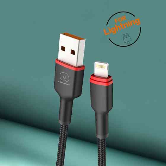 Кабель WUW-X203 USB Lightning 2,4А black Киев
