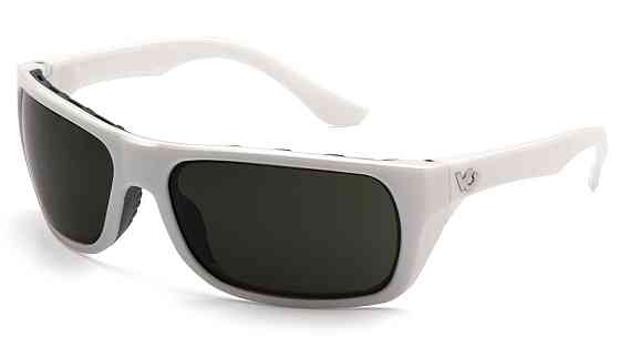 Окуляри захисні Venture Gear Vallejo White (forest gray) Anti-Fog, сіро-зелені в білій оправі Запоріжжя