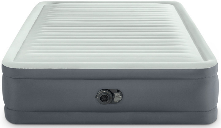 Кровать надувная двуспальная Intex PremAire со встроенным электронасосом 203х152х46 см Киев - изображение 1