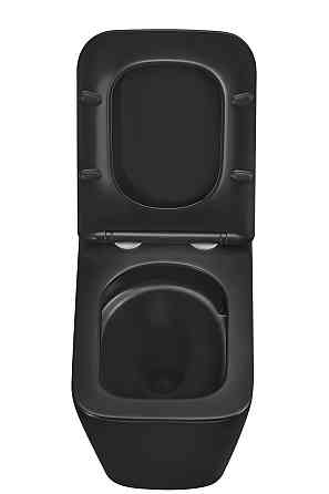 Унітаз підвісний Mixxus Premium QUADRO-0301-T3 BLACK 490х340х360mm, система змиву TORNADO 3.0 (MP6587) Київ